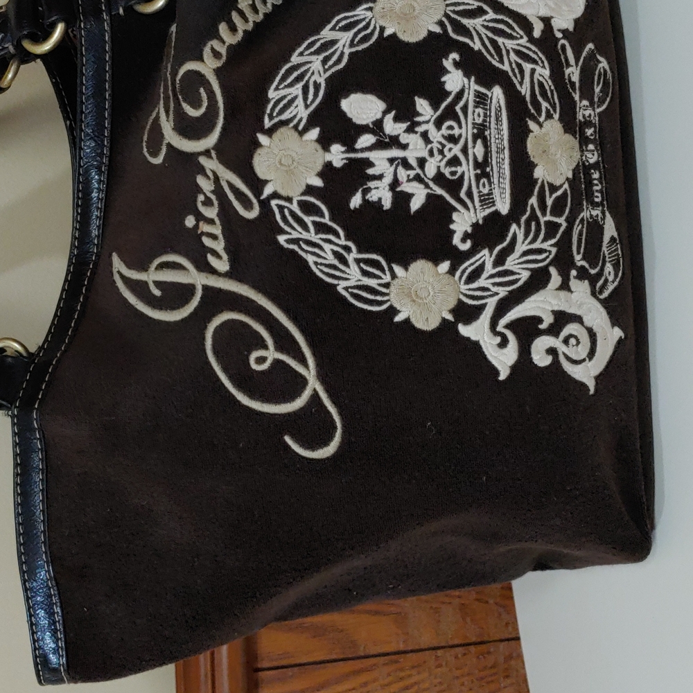 Juicy Couture y2k Vintage Velour Shoulder Bag - Picture 3 of 16